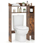 Over Toilet Storage Cabinet with Paper Holder and Removable Shelves for Bathroom