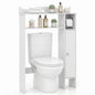 Over Toilet Storage Cabinet with Paper Holder and Removable Shelves for Bathroom