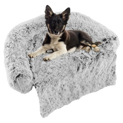 Fluffy Dog Mat Couch Cover Protector with Detachable Washable Cover and Anti-slip Bottom