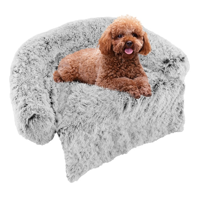 Fluffy Dog Mat Couch Cover Protector with Detachable Washable Cover and Anti-slip Bottom