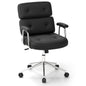 PU Leather Upholstered Office Chair with Button Tufted Back
