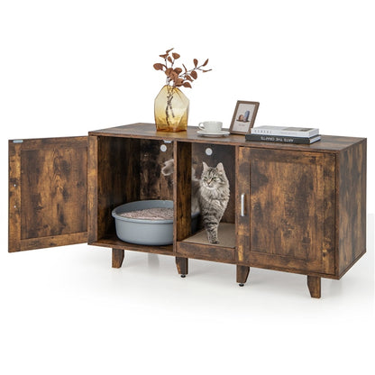 Cat Litter Box Enclosure with Scratching Board