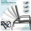 Patio Chaise Lounge with 5-Level Adjustable Backrest