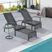 Patio Chaise Lounge with 5-Level Adjustable Backrest