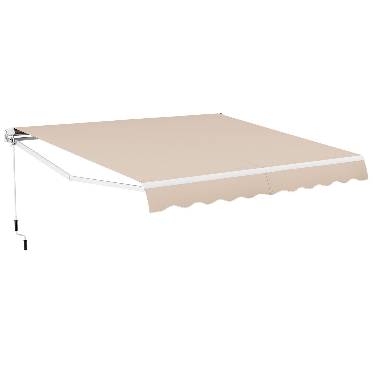 3.6 x 3 m Patio Retractable Awning with Manual Crank Handle