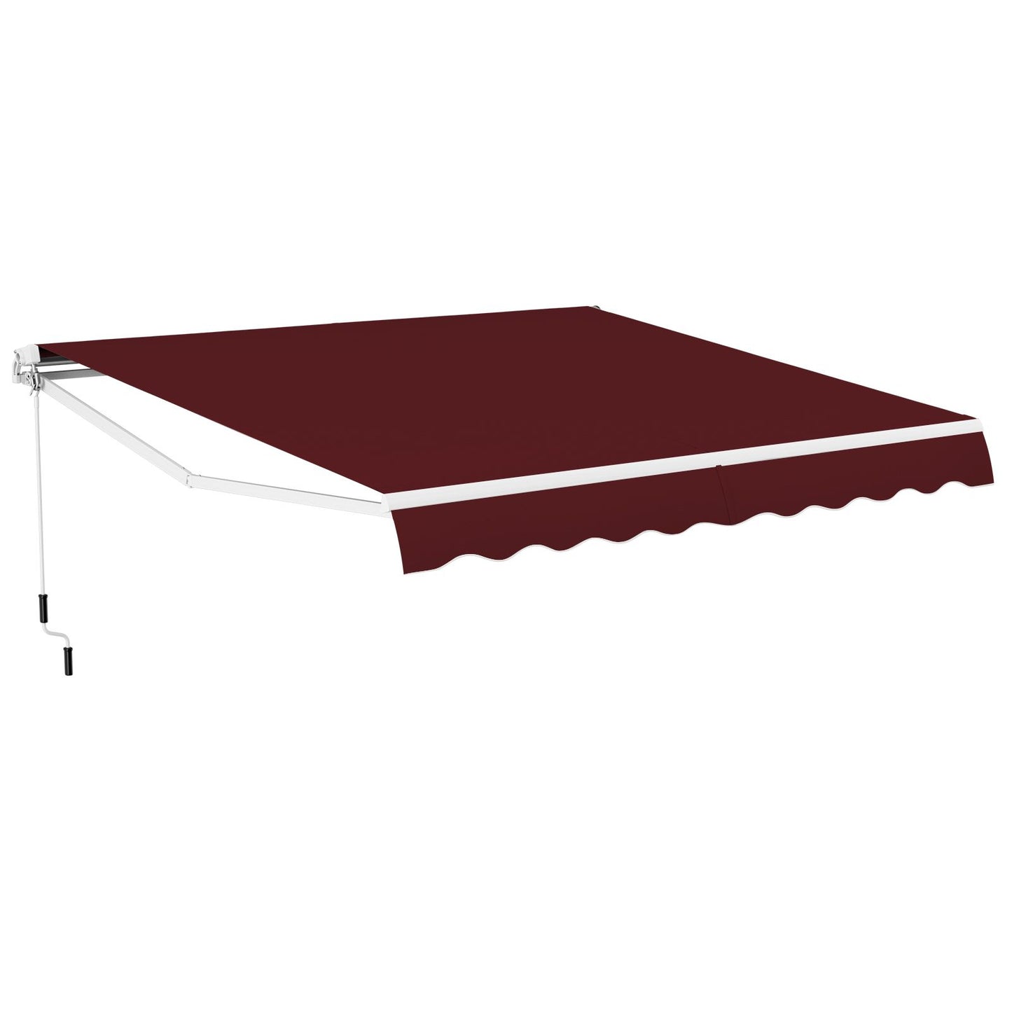 3.6 x 3 m Patio Retractable Awning with Manual Crank Handle
