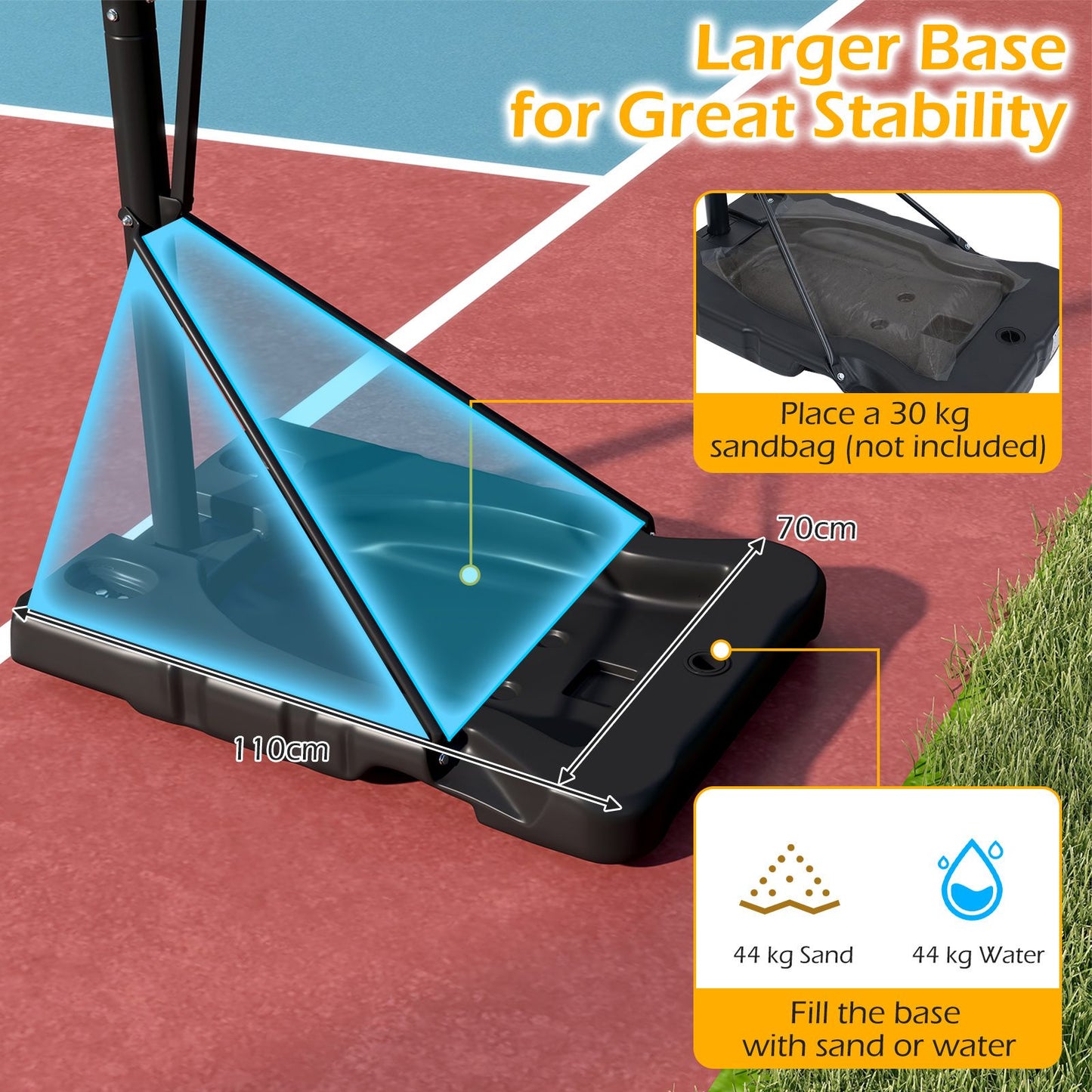 Portable Basketball Hoop with Shatterproof Backboard