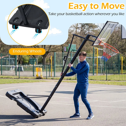 Portable Basketball Hoop with Shatterproof Backboard