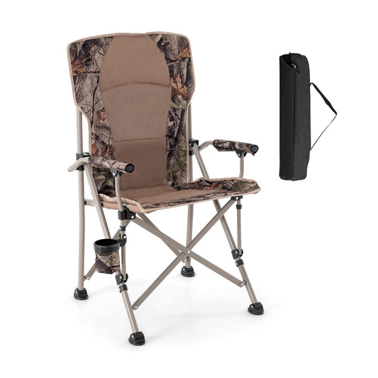 Portable Folding Camping Chair with Anti-Slip Feet and Carrying Bag