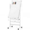Reversible Rolling White Board with Black Markers and Board Eraser