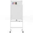 Reversible Rolling White Board with Black Markers and Board Eraser