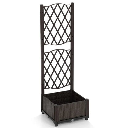 Raised Garden Bed with Trellis and Self-Watering System