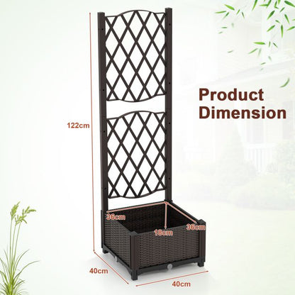 Raised Garden Bed with Trellis and Self-Watering System