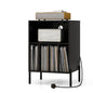 Record Player Stand, Turntable Stand with Charging Station and 5 Shelves for 150 Albums