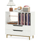 Record Player Stand Mid Century Turntable Stand with Open Compartment