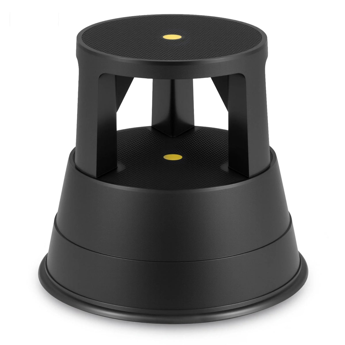 GiantexUK Step Stool, Round Rolling Kick Stool with Retractable Wheels & Non-Slip Platform