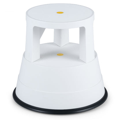 GiantexUK Step Stool, Round Rolling Kick Stool with Retractable Wheels & Non-Slip Platform