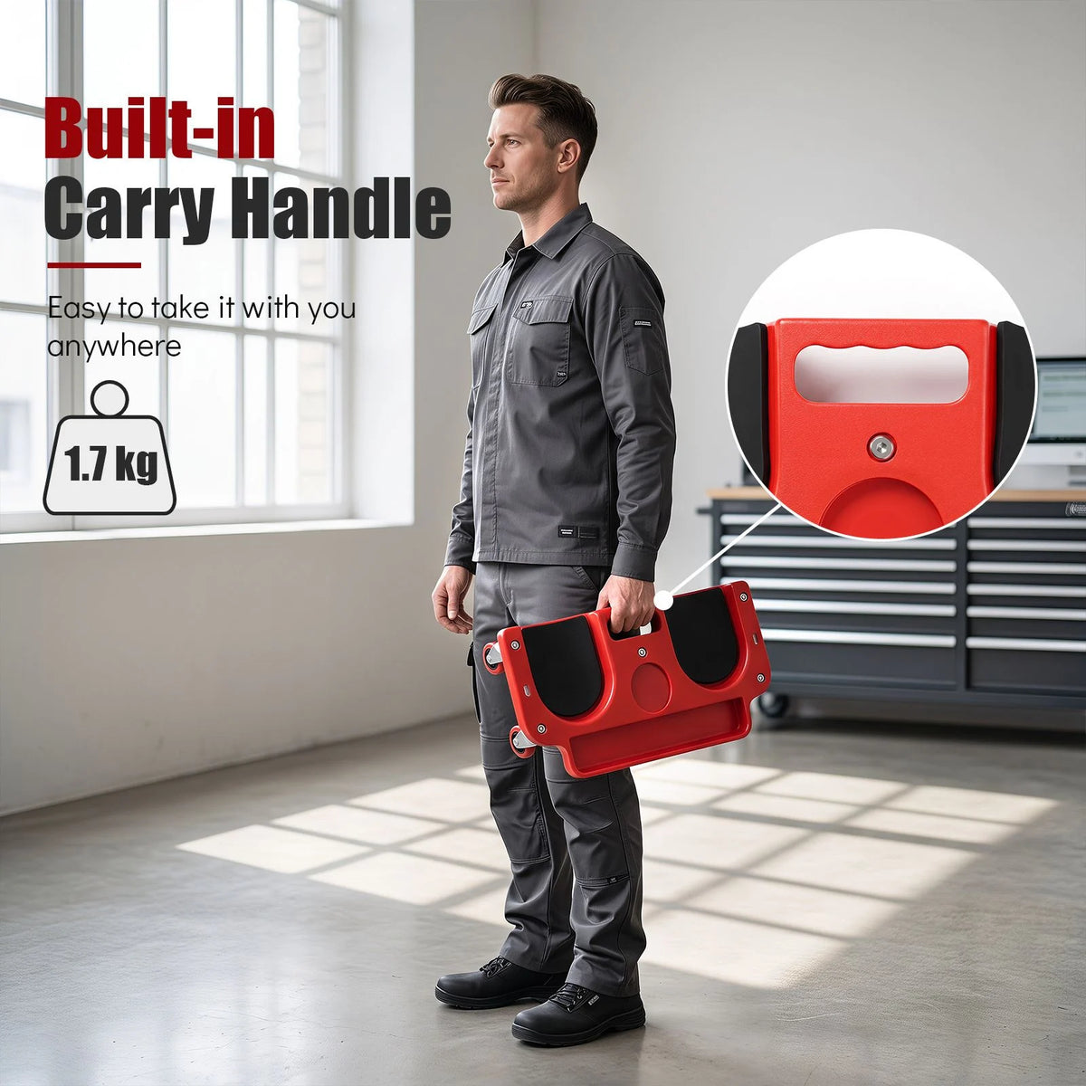 Rolling Knee Creeper with 360° Swivel Casters