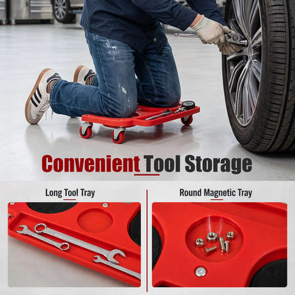 Rolling Knee Creeper with 360° Swivel Casters