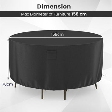 158CM Round Patio Furniture Cover