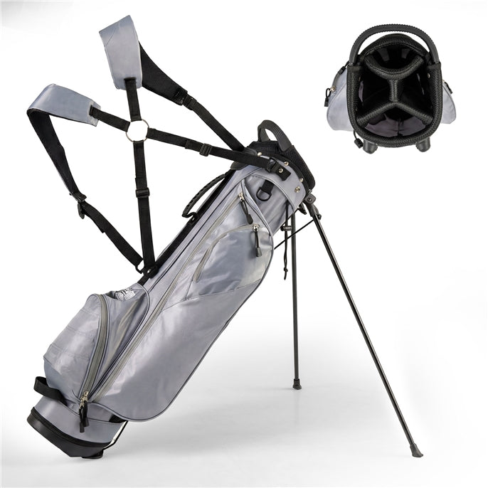 Golf Stand Bag, Lightweight Golf Cart Bags with 4 Way Dividers, Adjustable Dual Straps and 4 Pockets, Easy Carry