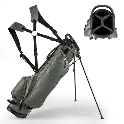 Golf Stand Bag, Lightweight Golf Cart Bags with 4 Way Dividers, Adjustable Dual Straps and 4 Pockets, Easy Carry