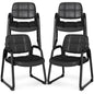 Set of 2 Ergonomic Reception Chair with Metal Frame and Padded Armrests