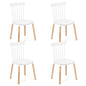 Set of 4 Windsor Dining Chairs with Spindle Backs and Curved Seats