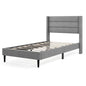 Single/Double Size Bed Frame with Wingback Headboard and Wooden Slats Support