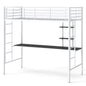 Metal Bunk Bed with Desk, Space-Saving High Sleeper Bed