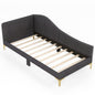 Single Size Upholstered Daybed Rivet-Tufted Platform Bed with Metal Legs