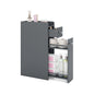 Small Bathroom Storage Cabinet 4-Tier Narrow Toilet Side Storage Cabinet with Slide Out Drawers on Casters