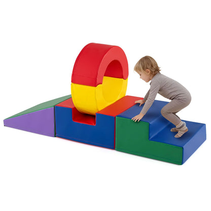 5 Pieces Soft Play Climb and Crawl Playset for 12 Month+ Toddlers