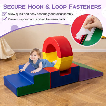 5 Pieces Soft Play Climb and Crawl Playset for 12 Month+ Toddlers