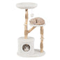 Solid Wood Cat Tree with Real Wood Branches and Scratching Posts for Indoor