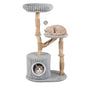 Solid Wood Cat Tree with Real Wood Branches and Scratching Posts for Indoor