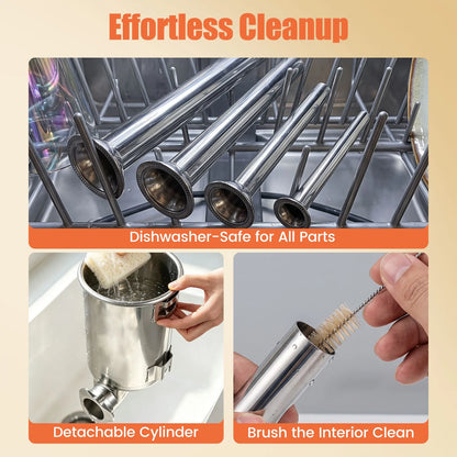 Stainless Steel Meat Filling Machine with 2 Speeds and 4 Stuffing Tubes for Home