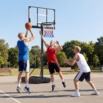 Stepless Adjustable Basketball Hoop with Stable Weighted Base