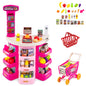 Supermarket Playset for Kids 76 Pieces Pretend Play Grocery Store Set