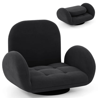 Folding Floor Chair, Lazy Sofa Bed Chair Seat with Adjustable Backrest & Armrests