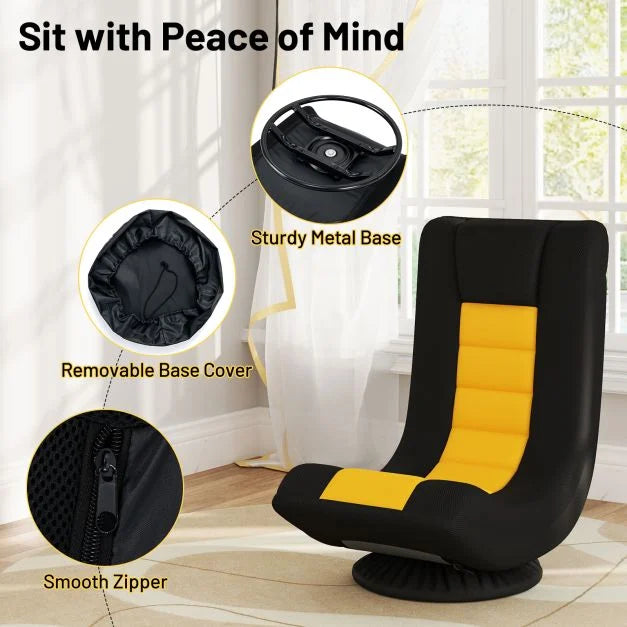 360° Swivel Gaming Chair 4 Position Adjustable Folding Floor Sofa