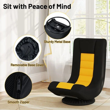 360° Swivel Gaming Chair 4 Position Adjustable Folding Floor Sofa