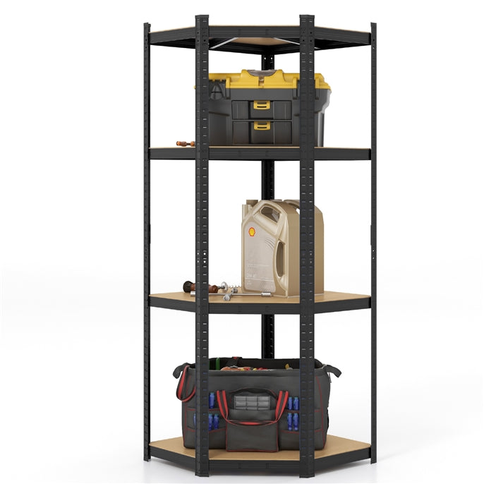 4-Tier Corner Shelving Unit 720KG Heavy Duty for Warehouse Pantry Shed and Kitchen