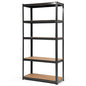 5-Tier Storage Rack with Boltless Shelving and Adjustable Shelves