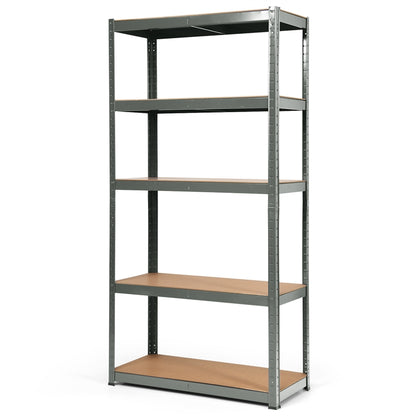 5-Tier Storage Rack with Boltless Shelving and Adjustable Shelves