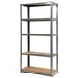 5-Tier Storage Rack with Boltless Shelving and Adjustable Shelves