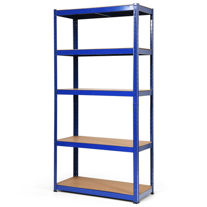 5-Tier Storage Rack with Boltless Shelving and Adjustable Shelves