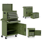 2 in 1 Lockable Metal Tool Chest with Removable Top Cabinet (with Adjustable Shelf)
