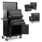 6-Drawer Rolling Tool Chest with Universal Wheels and Hooks