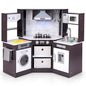Wooden Kids Play Kitchen Corner with Lights and Water Circulation System